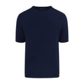 Emporio Armani Textured Knit Crew Neck Short‑Sleeve Top