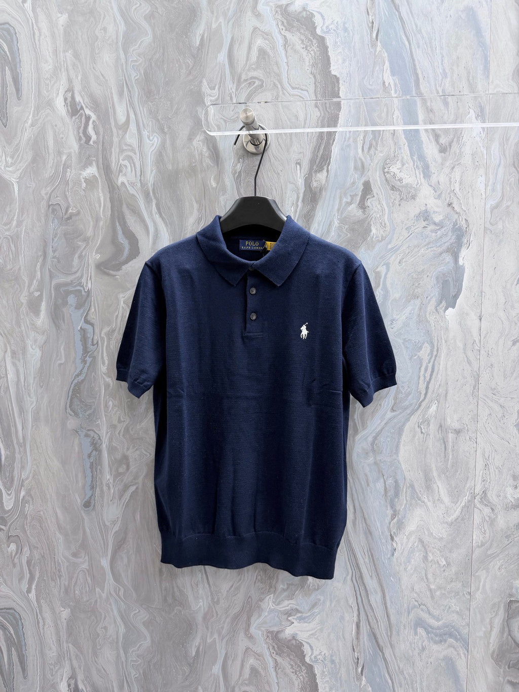 Ralph Lauren Men's Cable‑Knit Short‑Sleeve Polo Shirt
