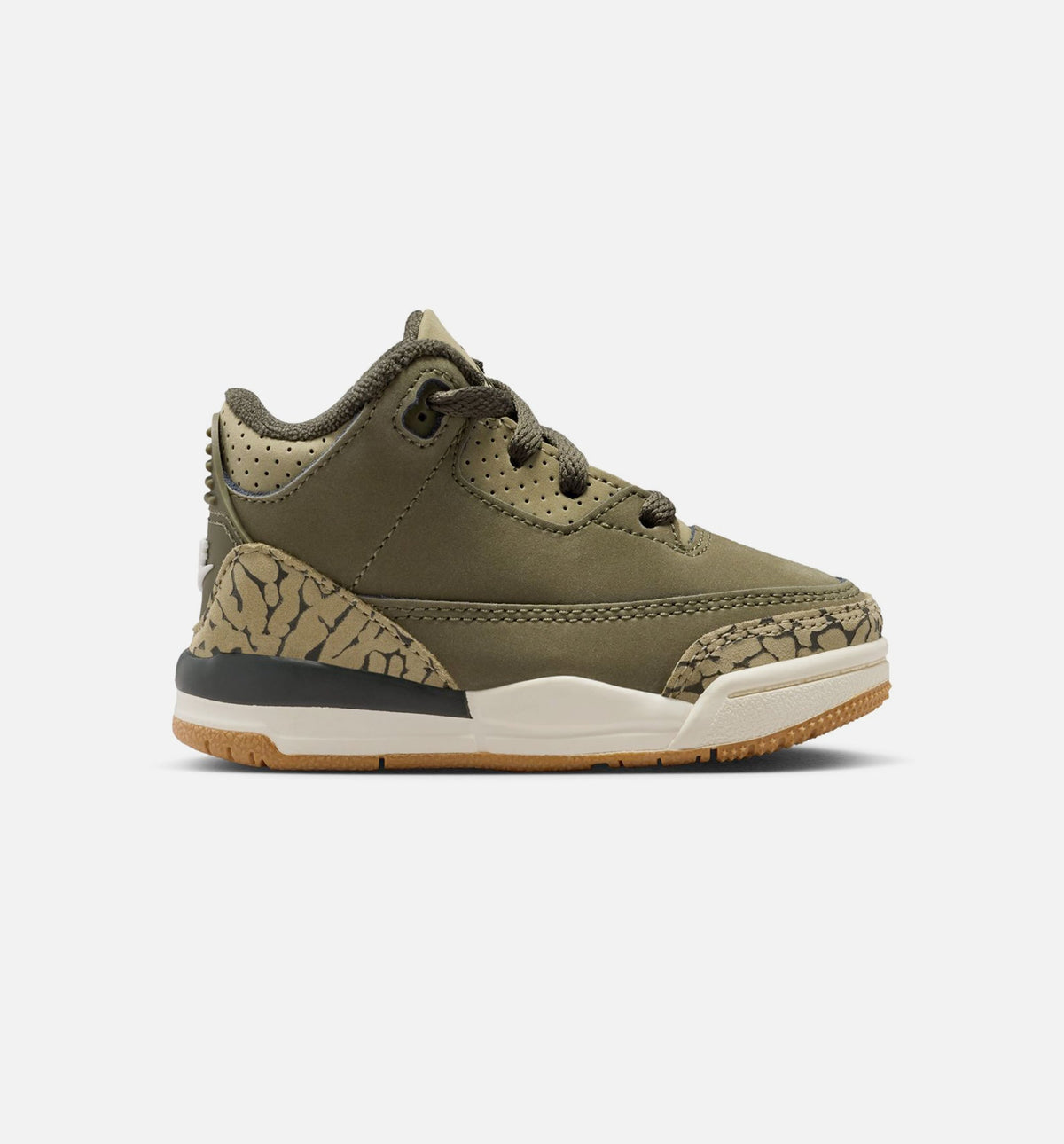 Air Jordan 3 Retro Medium Olive Baby & Toddler Sneakers - Medium Olive / Light Olive / Sail