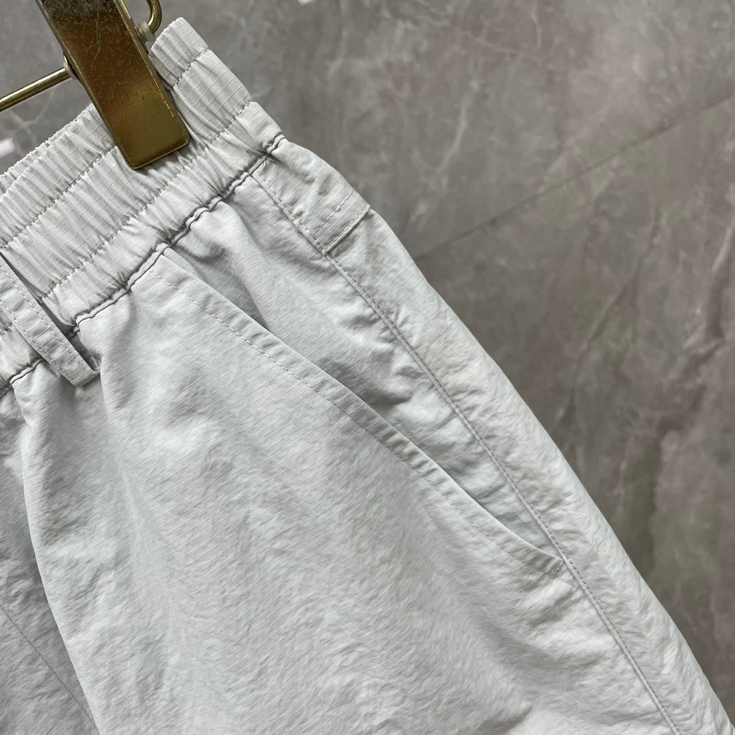 Thom Browne Style Unisex Casual Overalls with Signature Four-Bar Detail
