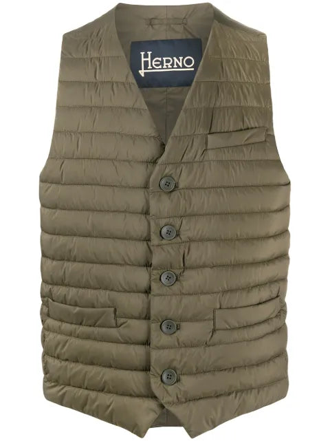 Herno quilted V-neck gilet