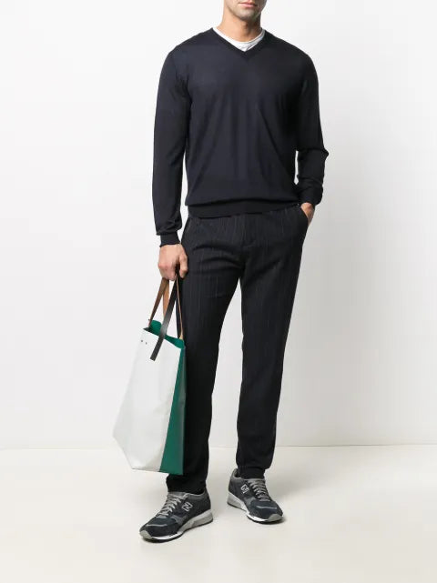 Cruciani long-sleeve V-neck jumper