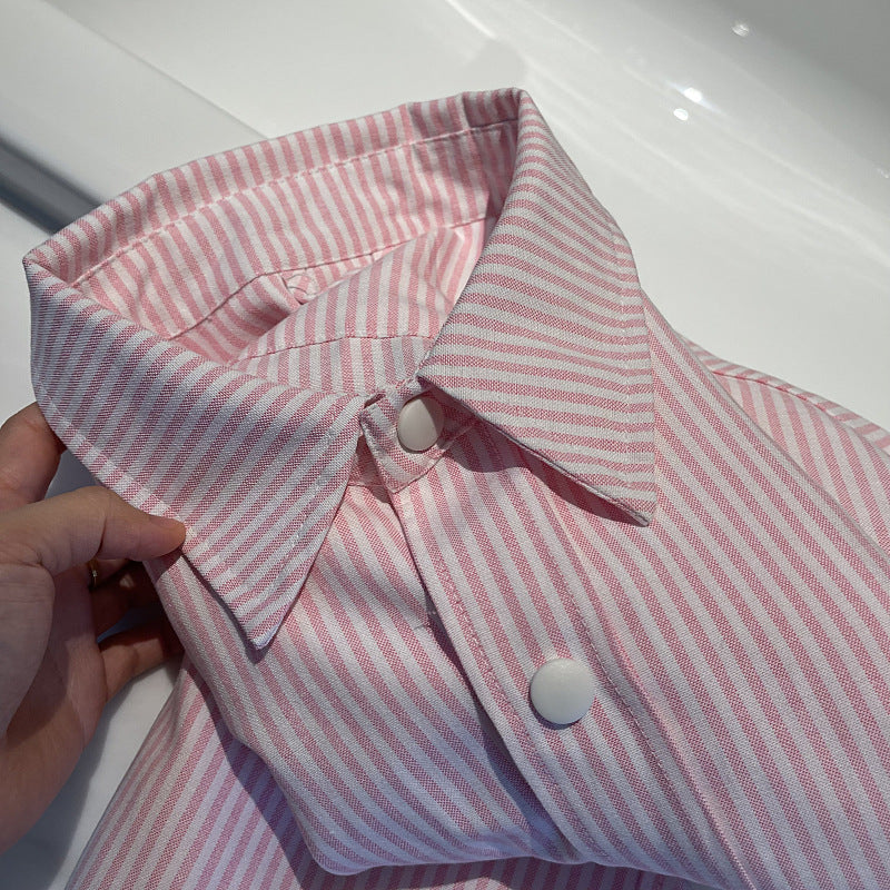 Thom Browne Women's Pink Striped Shirt