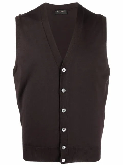 Dell'oglio V-neck merino wool vest