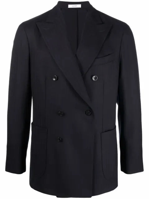 Boglioli double-breasted pinstripe blazer