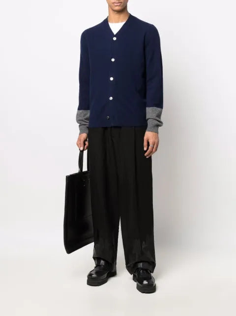 Comme Des Garçons Shirt V-neck wool cardigan