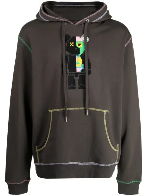 Mostly Heard Rarely Seen 8-Bit bear-print cotton hoodie