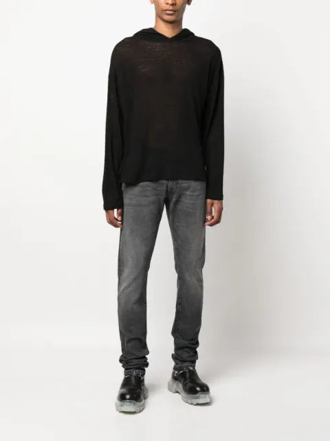 424 mesh long-sleeve hoodie