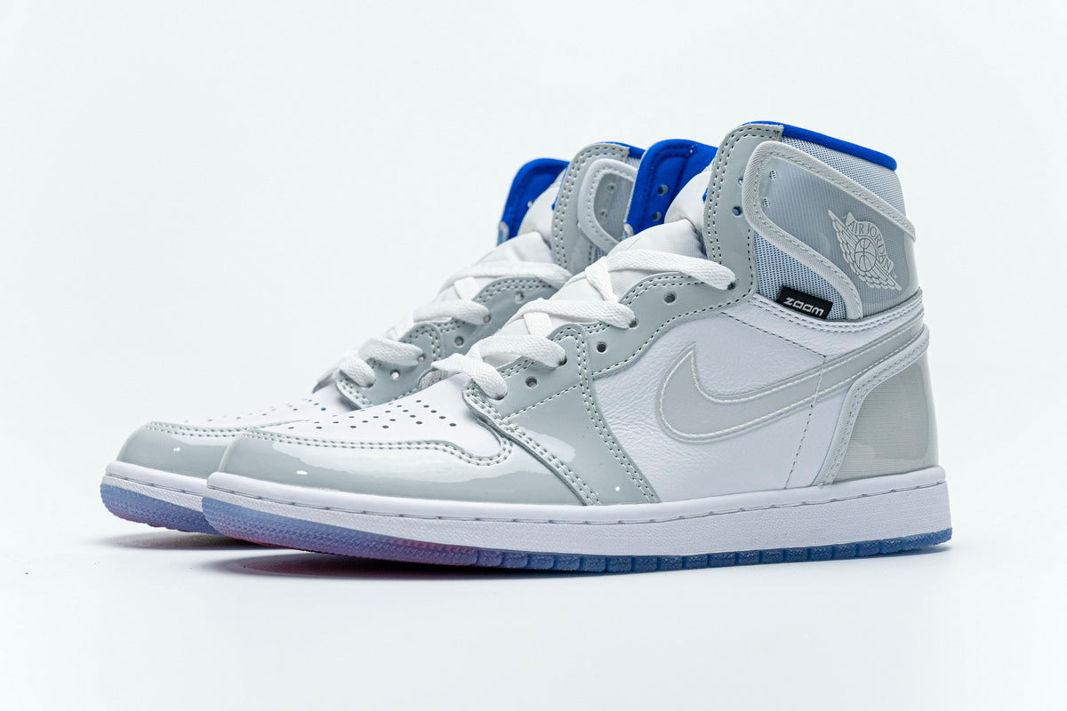Air Jordan 1 Retro High Zoom White Racer Blue Reps Sneaker CK6637-104