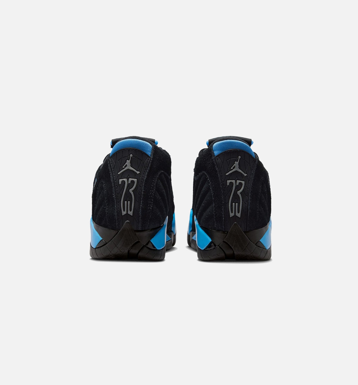Air Jordan 14 Retro Black and University Blue Big Kids' Sneakers - Black/White/University Blue