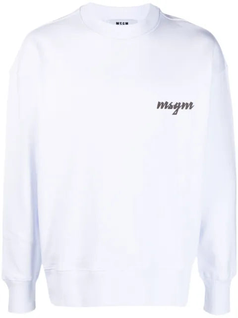 MSGM logo-print cotton sweatshirt