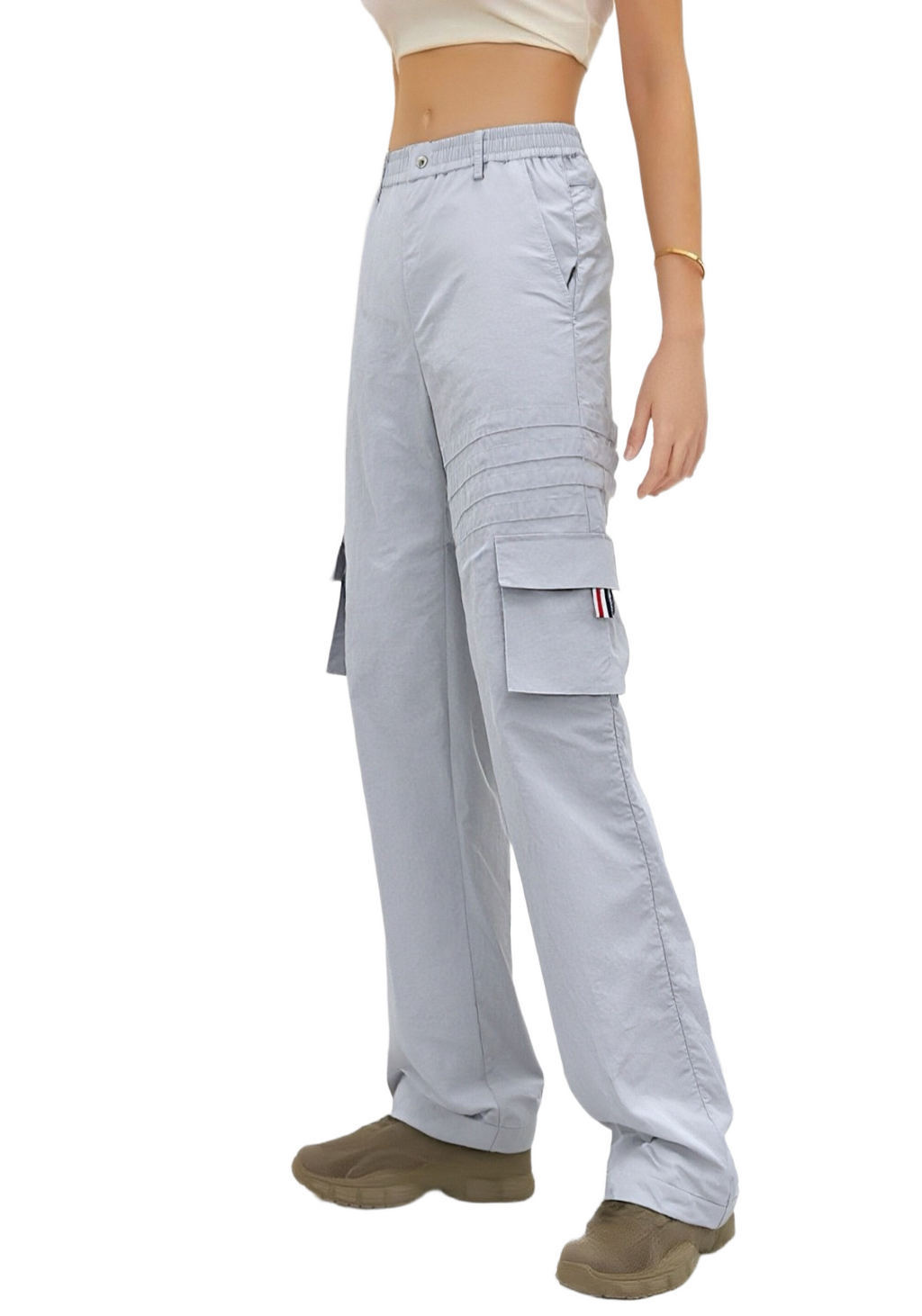 Thom Browne Style Unisex Casual Overalls with Signature Four-Bar Detail