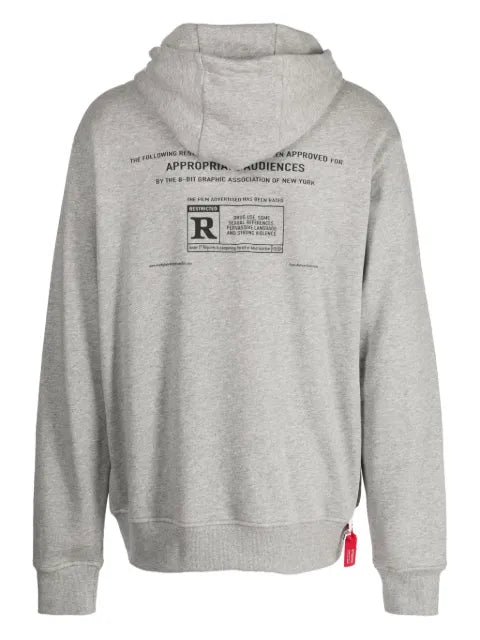 Mostly Heard Rarely Seen 8-Bit Say Hello To My Little Friend graphic-print cotton hoodie