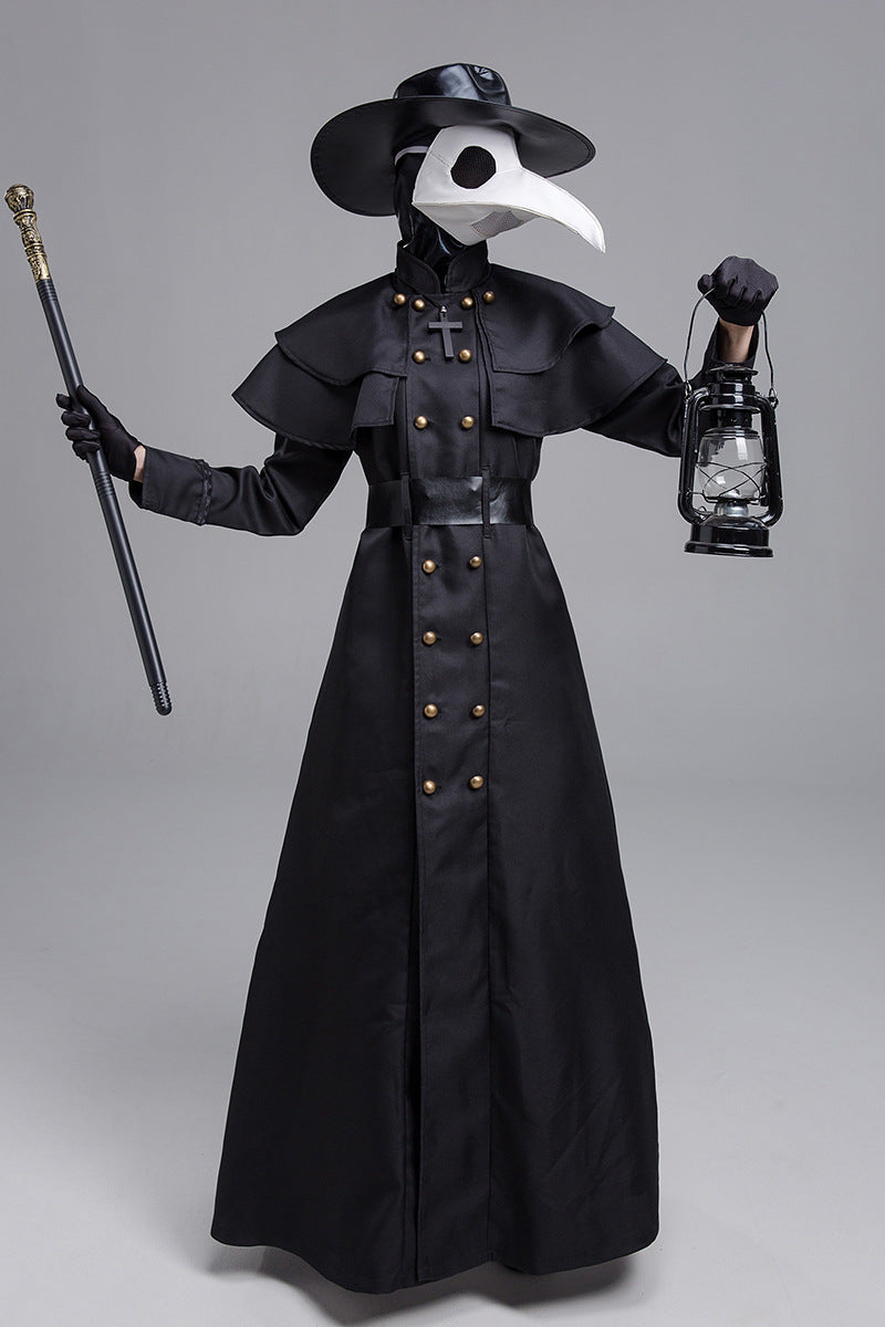 Halloween Men & Women Plague Doctor Cosplay Medieval Couple Party Sets