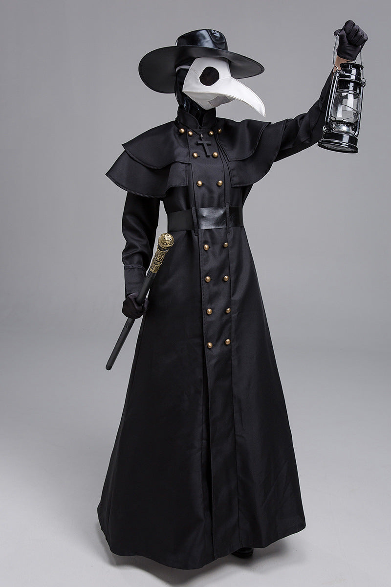 Halloween Men & Women Plague Doctor Cosplay Medieval Couple Party Sets