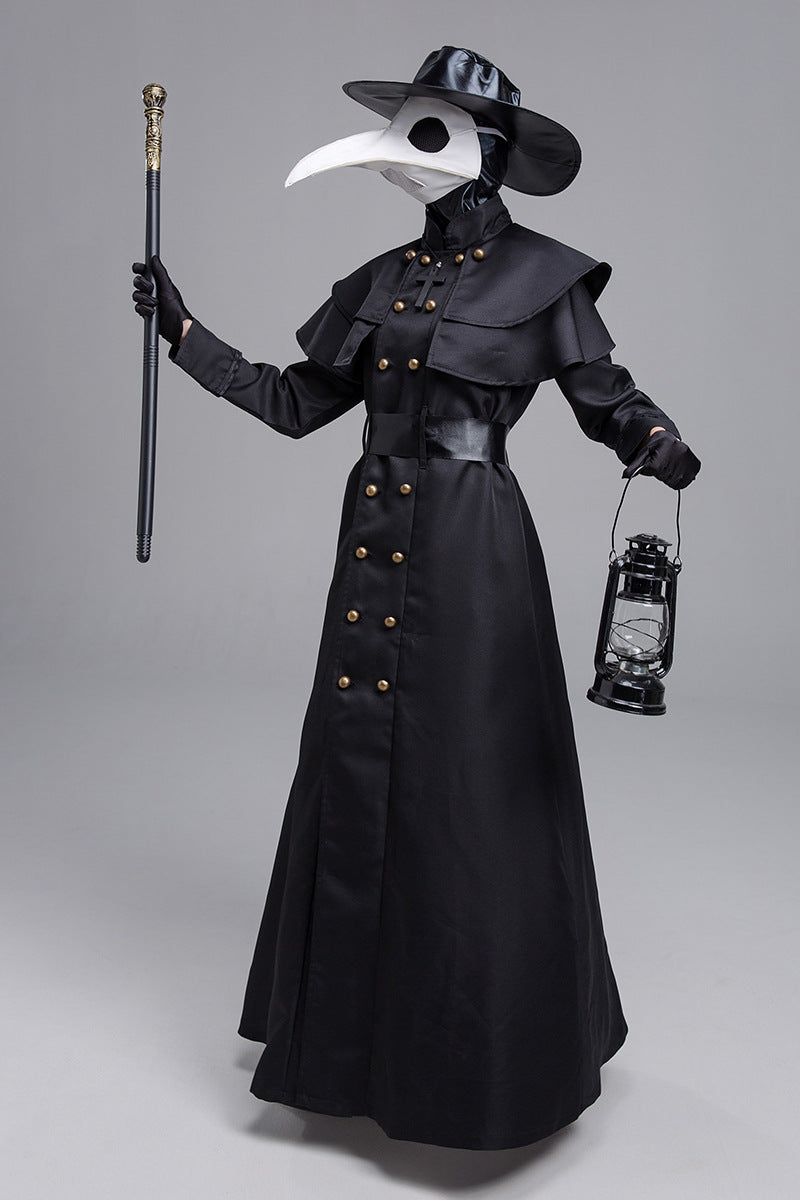 Halloween Men & Women Plague Doctor Cosplay Medieval Couple Party Sets