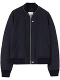 Jil Sander zip-embellished wool bomber jacket