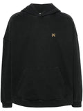 Palm Angels Burning Logo-print cotton hoodie