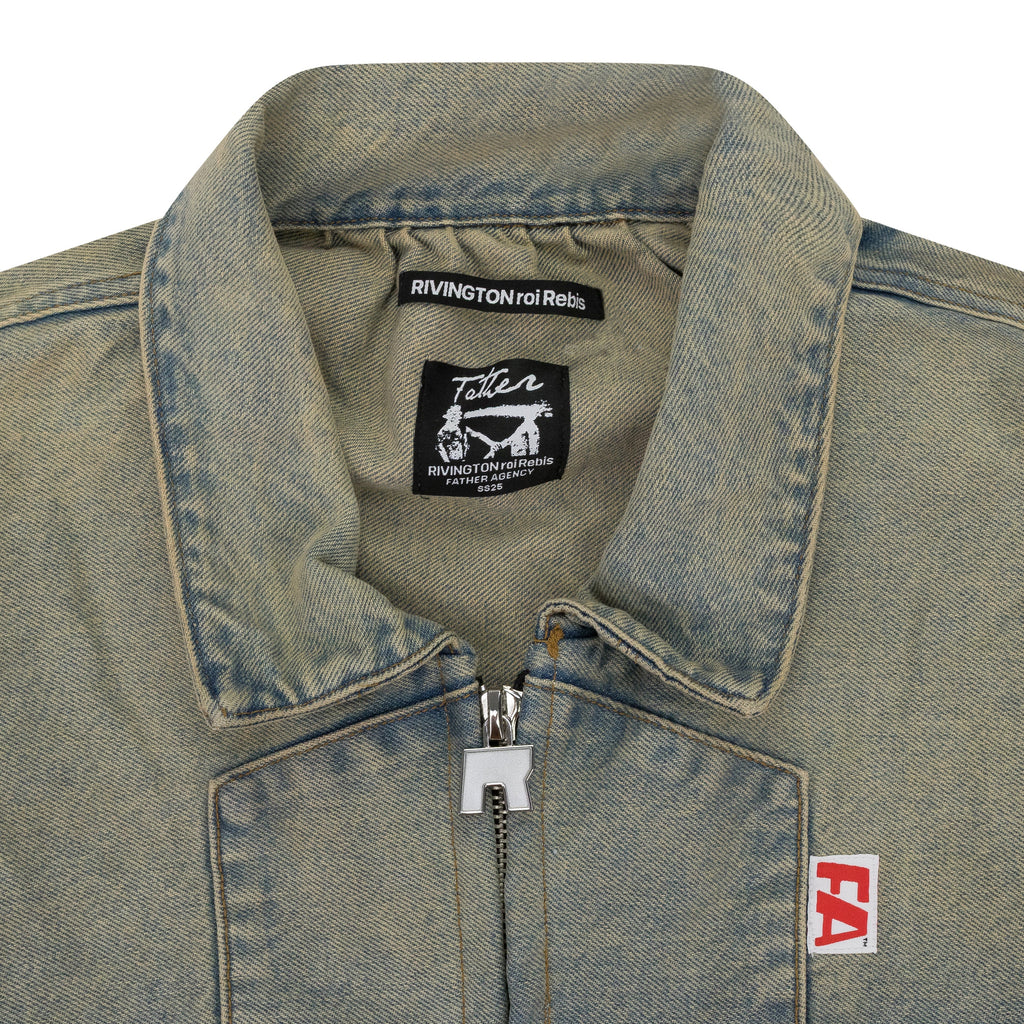 BLUE FATHERS GARDEN TRUCKER JACKET