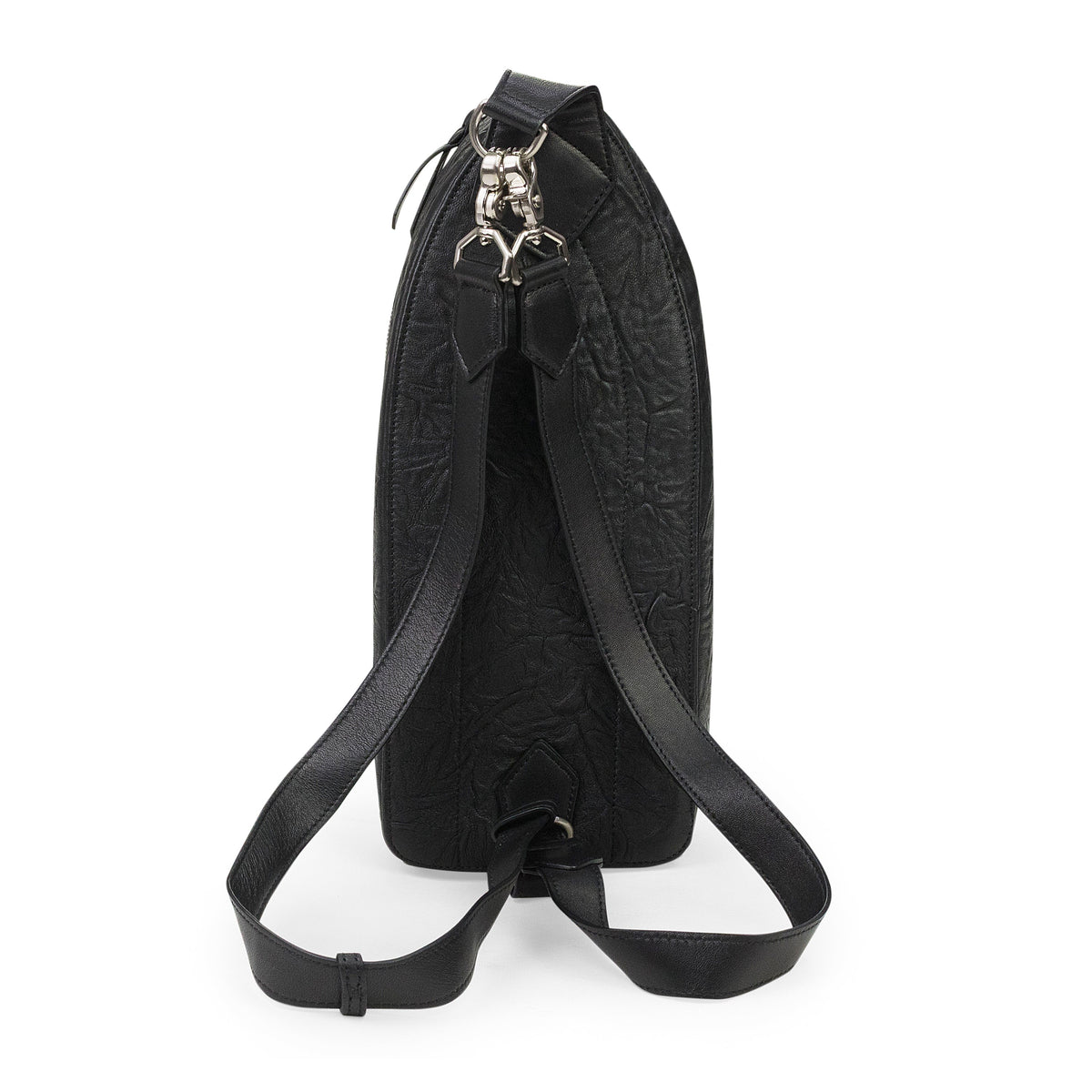 BLACK EMBROIDERED CROSSBODY BAG
