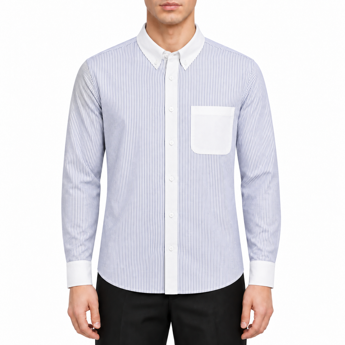 Men's Blue striped shirt | Thom Browne