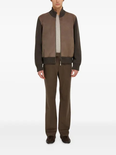 Ferragamo blouson with leather inserts