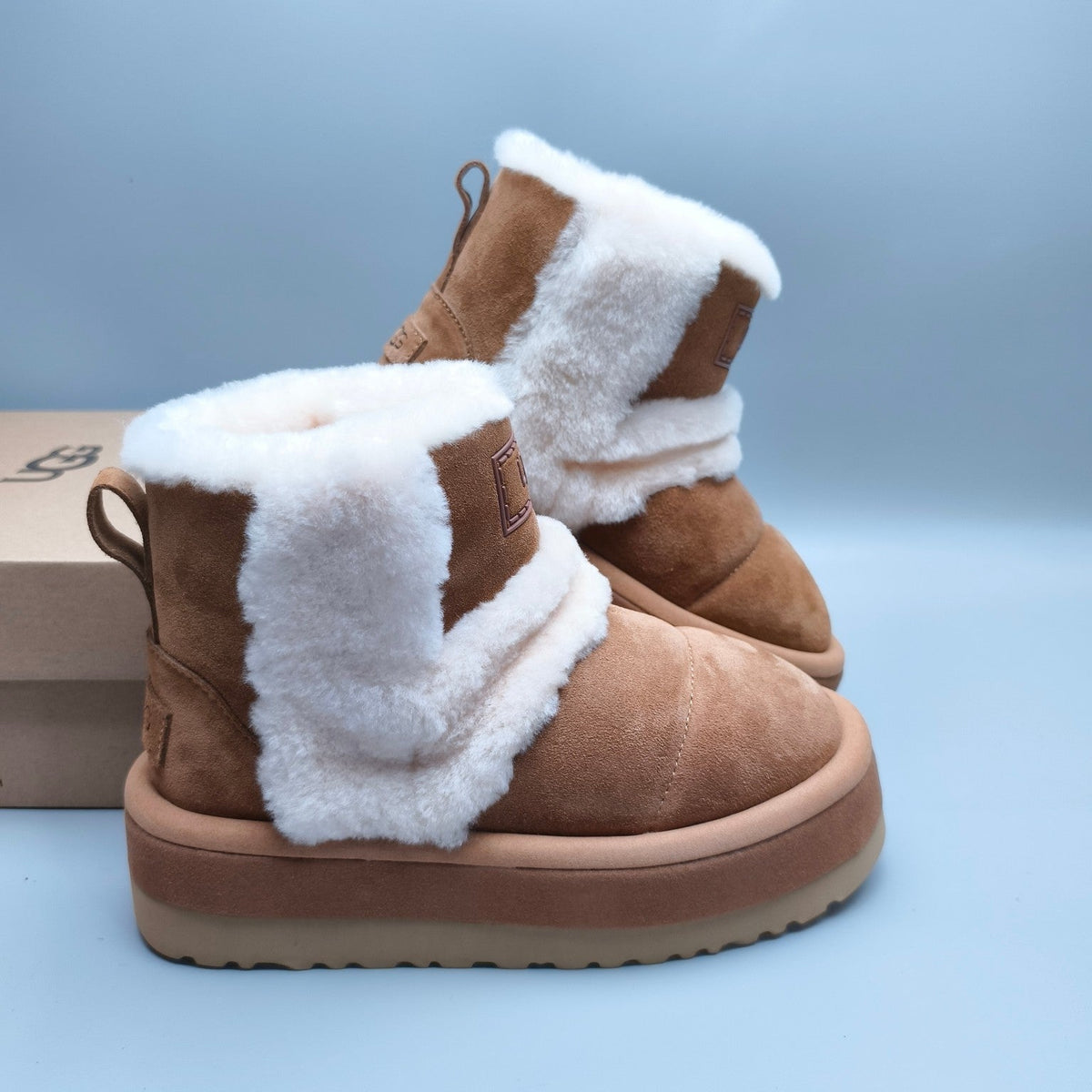 Chestnut Caterpillar Platform Mid-Top Casual Shoes — New Arrival | In Stock