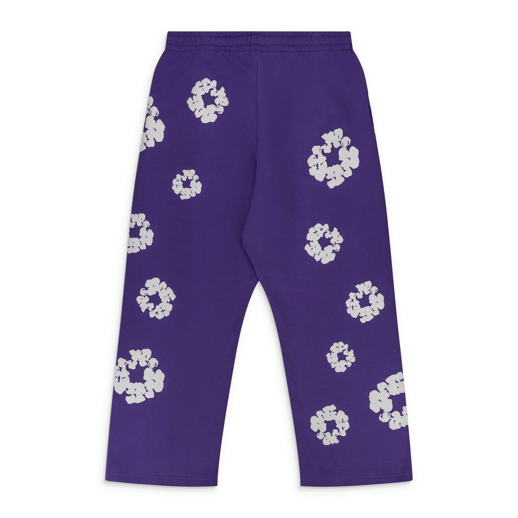 Purple Cotton Wreath Sweatpants