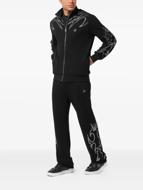 Philipp Plein stud-embellished track jacket