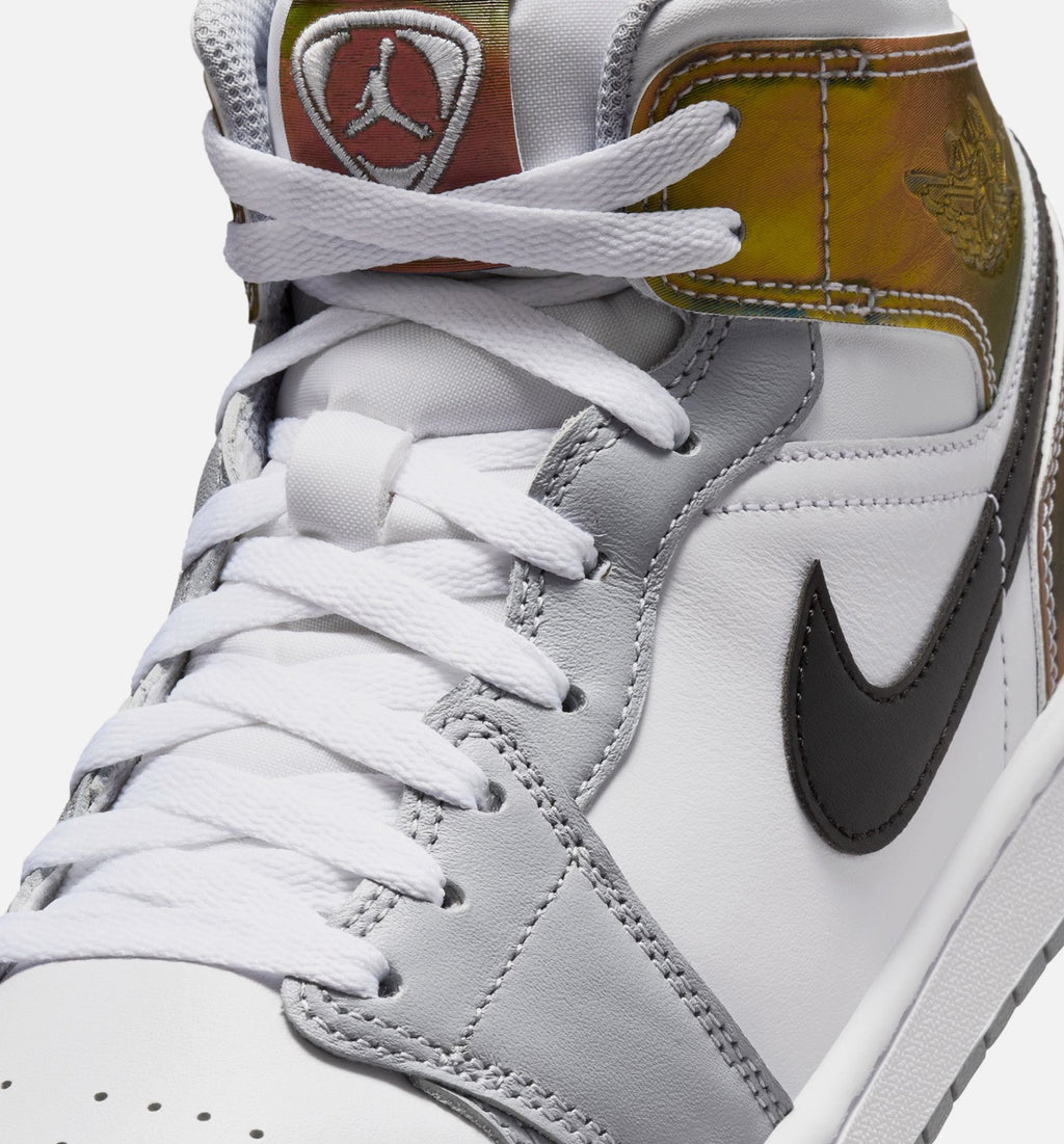 Air Jordan 1 Mid SE Mens Lifestyle Shoe - Black/White/Wolf Grey