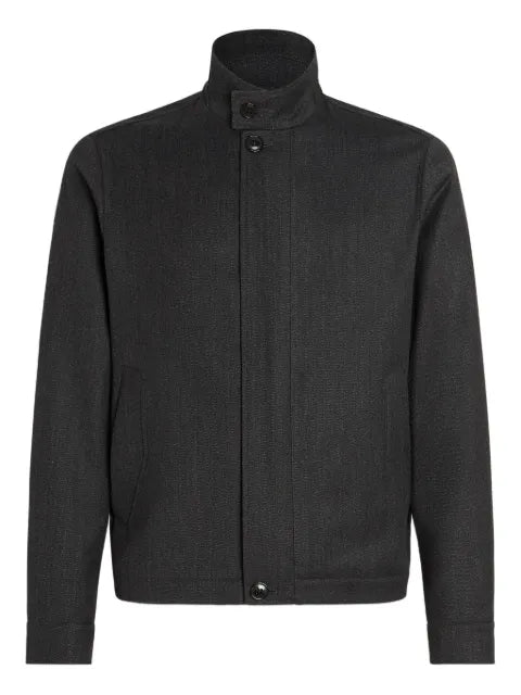 Zegna high-neck wool jacket