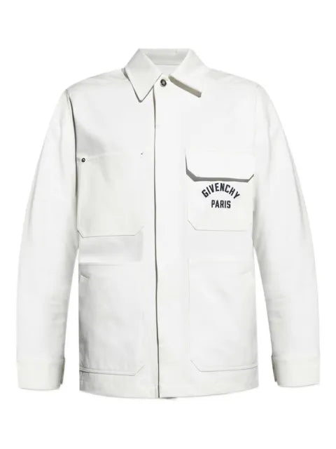 Givenchy overshirt in cotton with Paris patch pocket