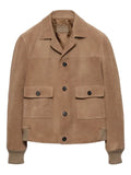 Prada suede patch-pocket jacket