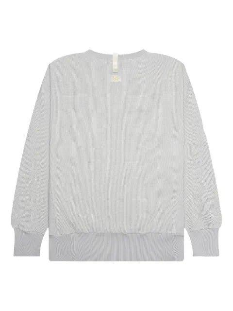 Advisory Board Crystals waffle-texture crew neck sweatshirt