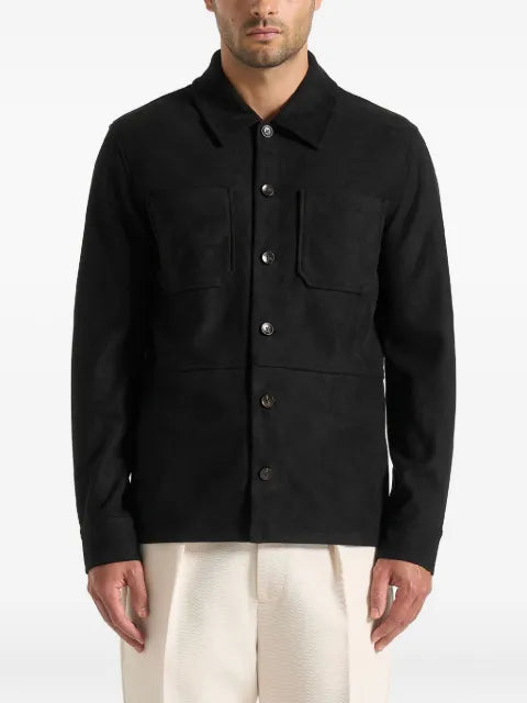 Manière De Voir Thomas suede-effect long sleeve shirt