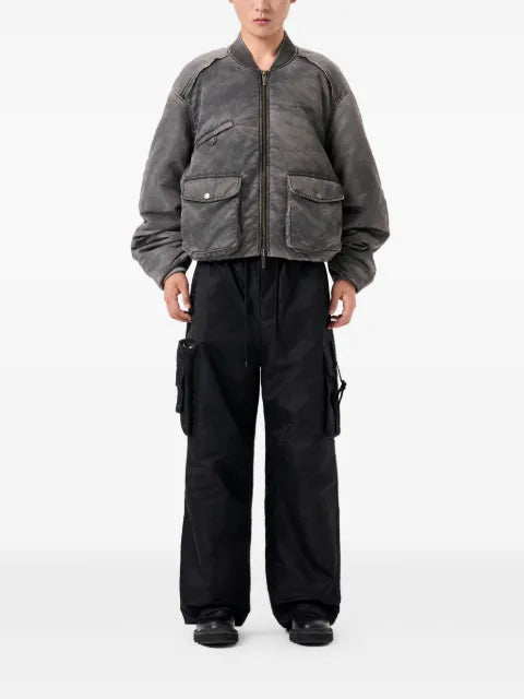 Feng Chen Wang flap-pocket zip-fastening logo-detailjacket