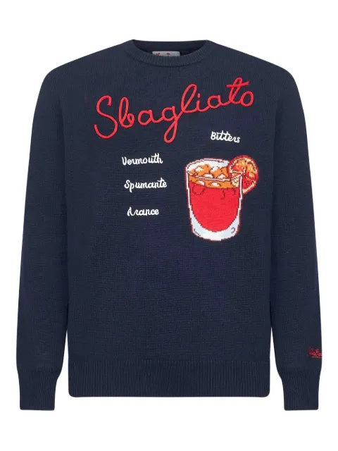 MC2 Saint Barth drink-motif embroidered sweater