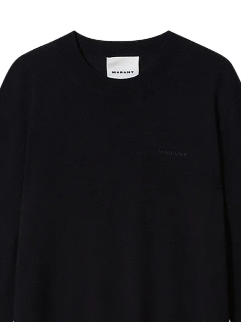 MARANT Basile ribbed embroidered-logo sweater