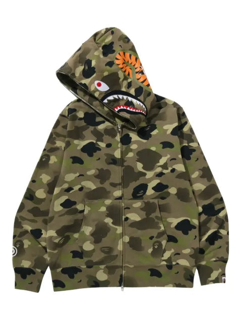 A BATHING APE® camouflage zip hooded hoodie