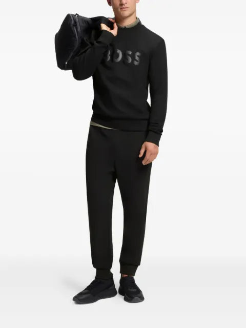 BOSS logo sweatshirt in stretch cotton