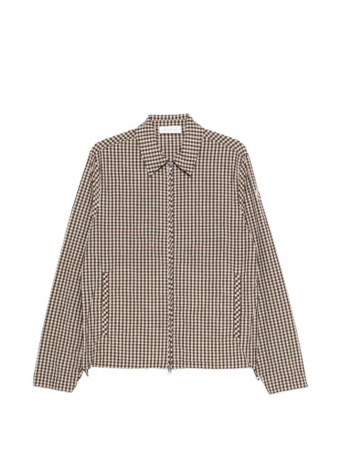 Moncler gingham crinkle shirt jacket