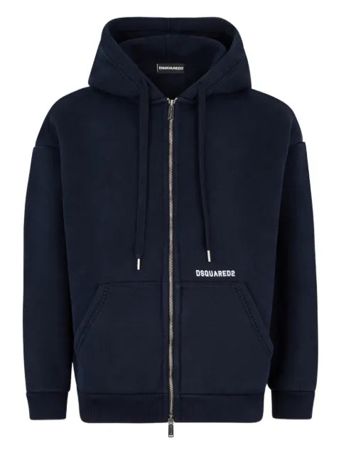 DSQUARED2 logo zipped hooded jacket