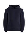 Manière De Voir JS007 in navy neoprene minimal regular-fit hoodie