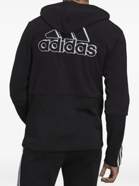 adidas Essentials giant-logo full-zip hoodie