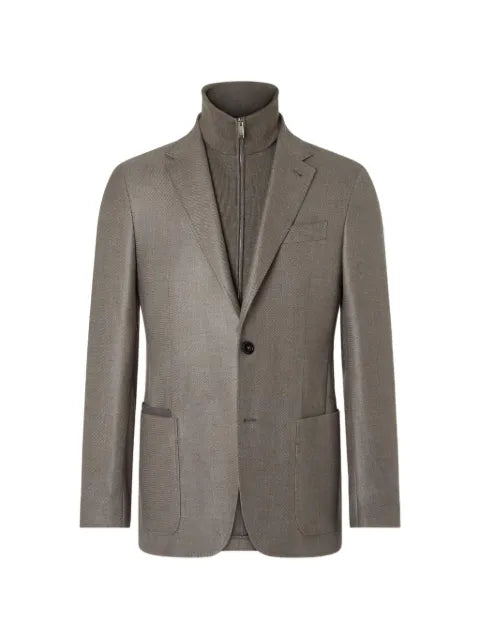 Zegna mélange cashmere silk and linen jacket