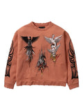 Who Decides War Nefarious Winged crew-neck sweatshirt