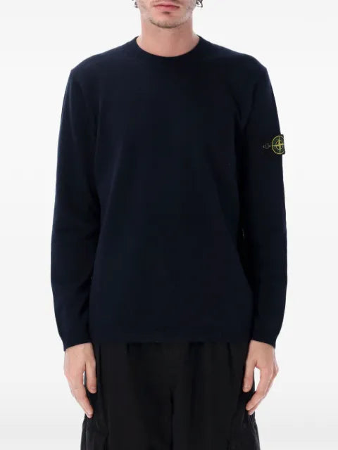 Stone Island 5100023 micro stitch soft organic cotton loose-fit crewneck sweater