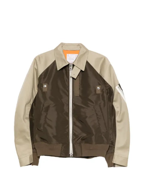 sacai colourblock zip jacket