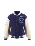 SAINT MXXXXXX logo-appliqué varsity jacket