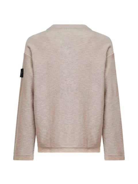 Stone Island 5100044 plush stitch organic cotton nylon jumper
